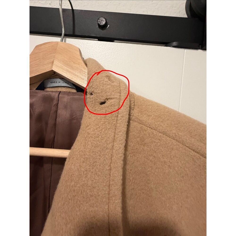Brooks Brothers 100% Camel Hair Polo Coat 48R Made in Italy Double Breasted - Picture 5 of 8